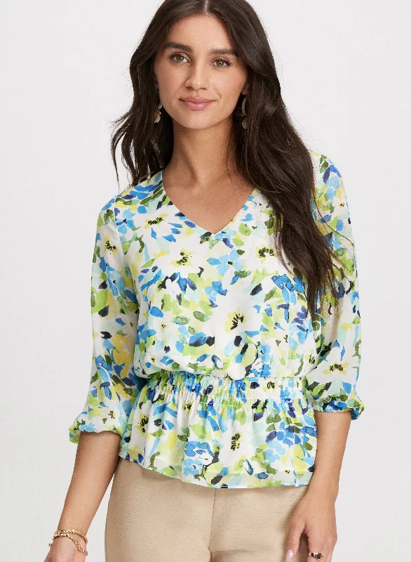 Floral Peplum Top