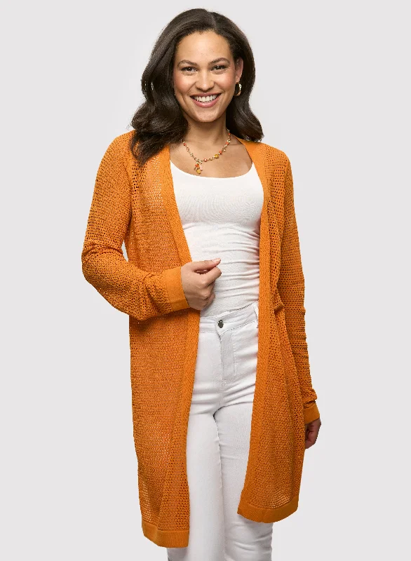 Openwork Long Cardigan