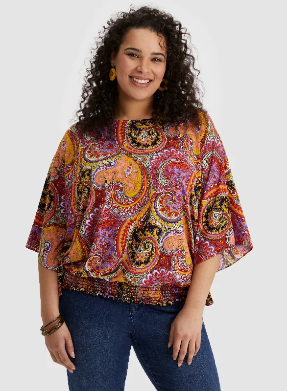 Paisley Print Top