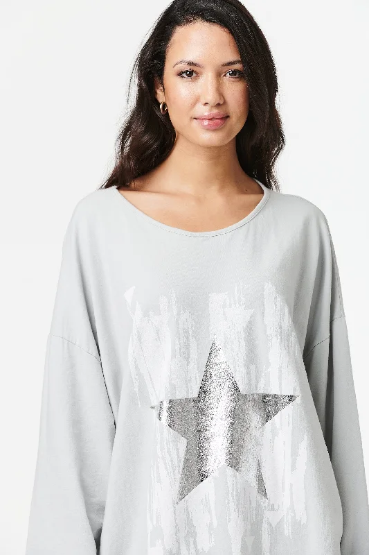 Star Print Oversized T-Shirt