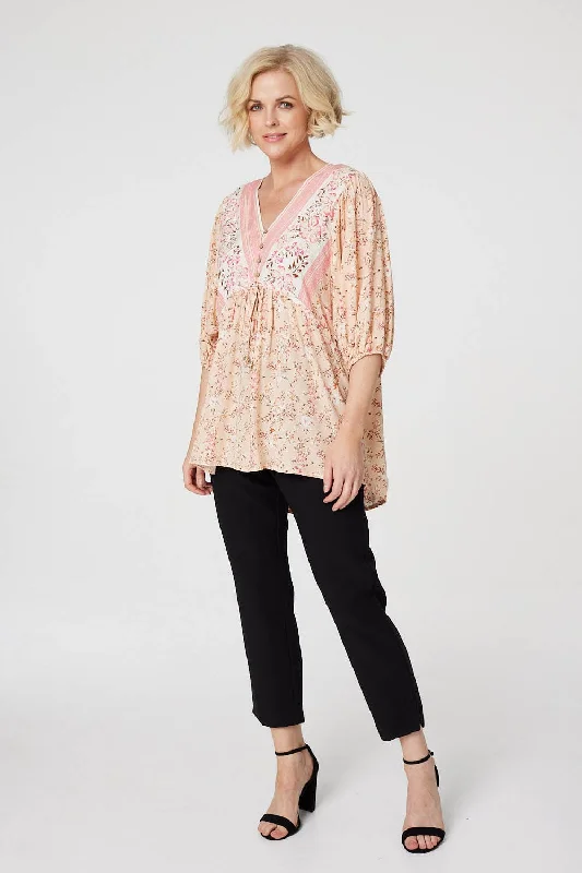 Floral Oversized Blouse Top