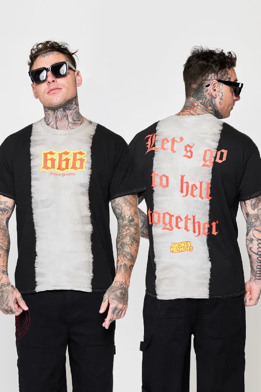 666 Tee Stripe Dye