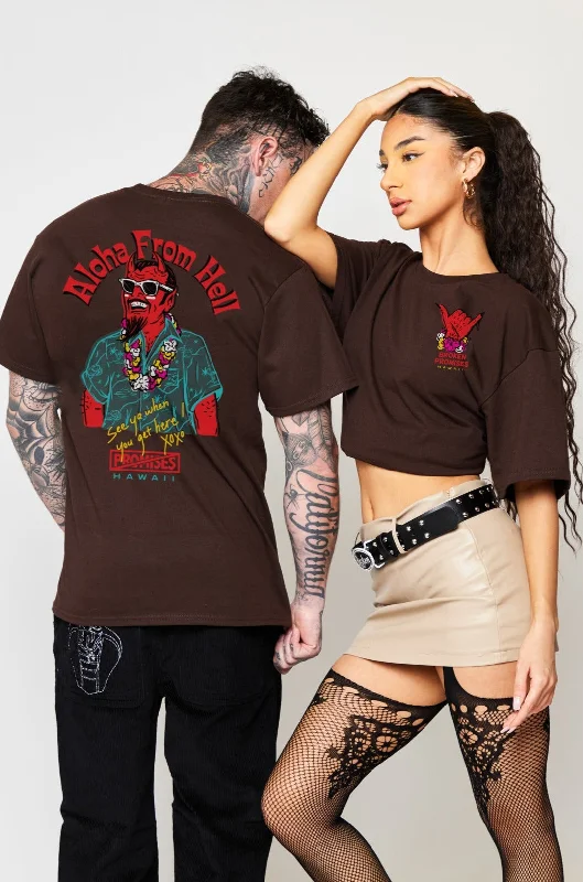 Aloha From Hell Tee Brown