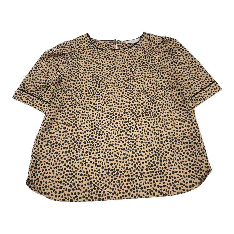 ANIMAL PRINT LOFT BLOUSE SS, Size XL