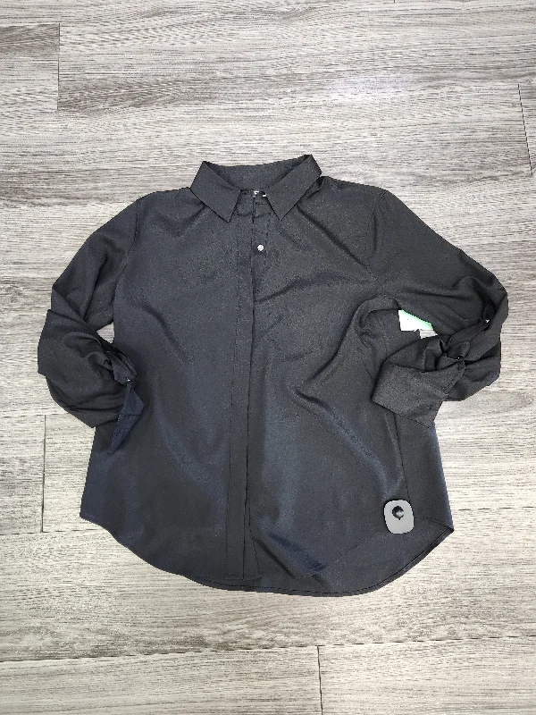 Black Blouse Long Sleeve Dkny, Size S