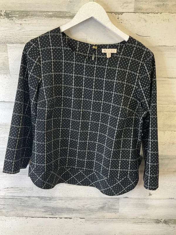 Black Blouse Long Sleeve Lila Rose, Size M