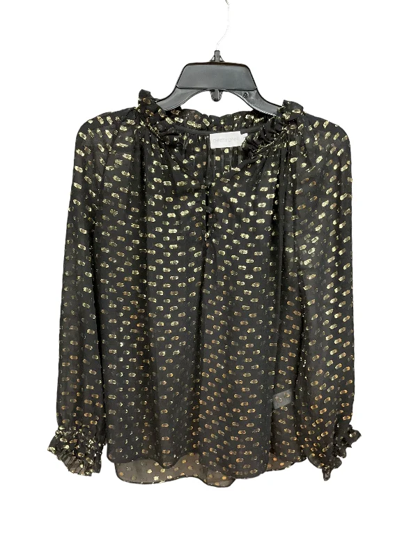 Black Gold Blouse Long Sleeve Cma, Size S