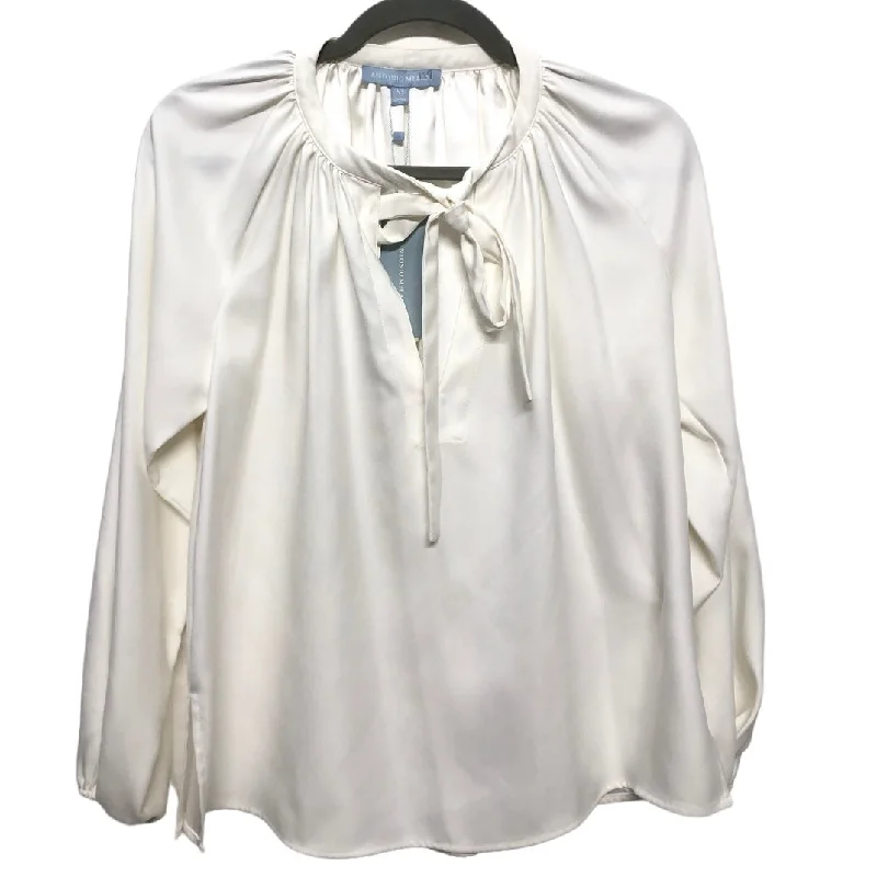 Cream Blouse Long Sleeve Antonio Melani, Size Xs