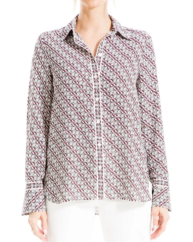 Max Studio Button Front Blouse