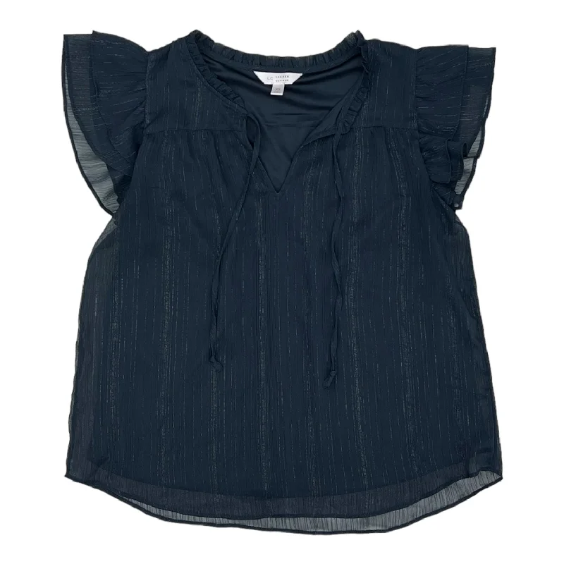 NAVY BLOUSE SS by LC LAUREN CONRAD Size:XS