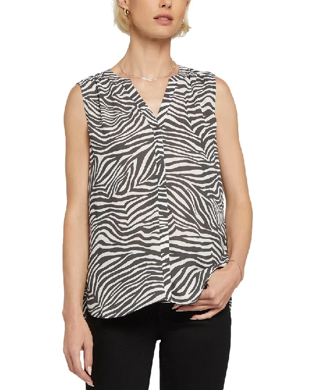 NYDJ Sleeveless Pintuck Blouse