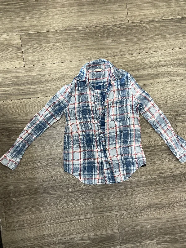 Plaid Pattern Blouse Long Sleeve Aeropostale, Size S