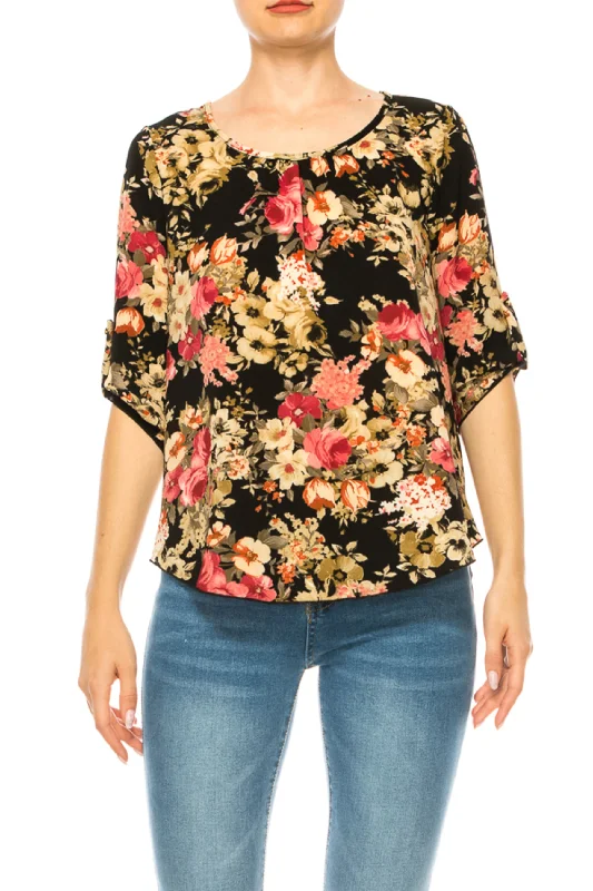 Floral Black Taupe / 2XL