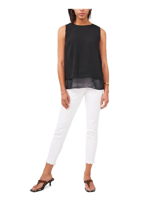 Womens Tiered Sleeveless Blouse