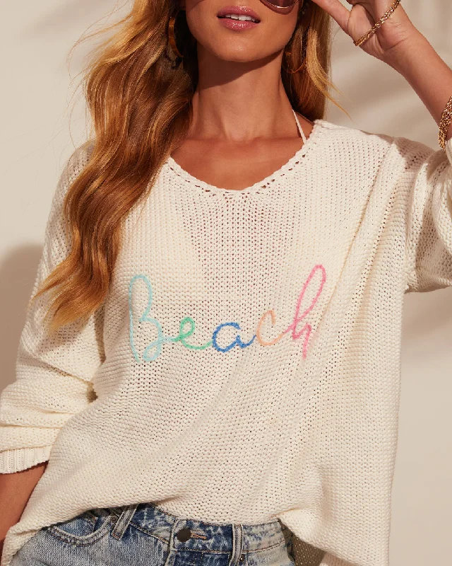 Beach Days Relaxed Pullover Sweater