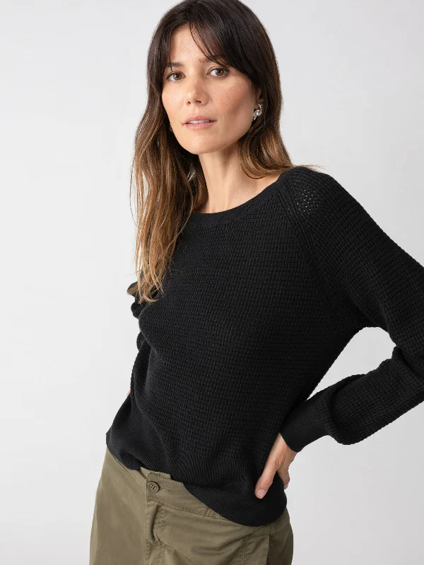 Everyday Openwork Sweater Black