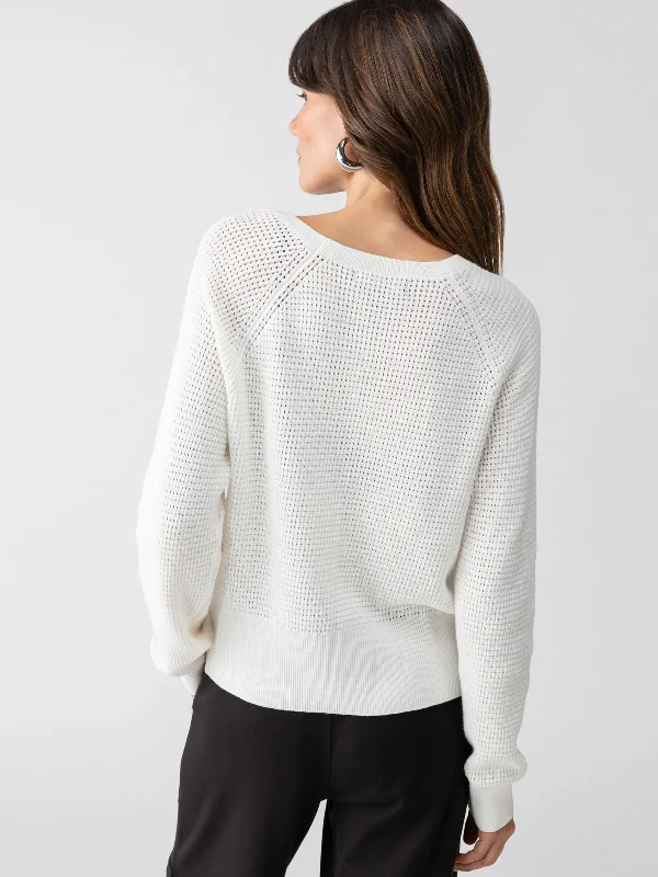 Everyday Openwork Sweater Chalk