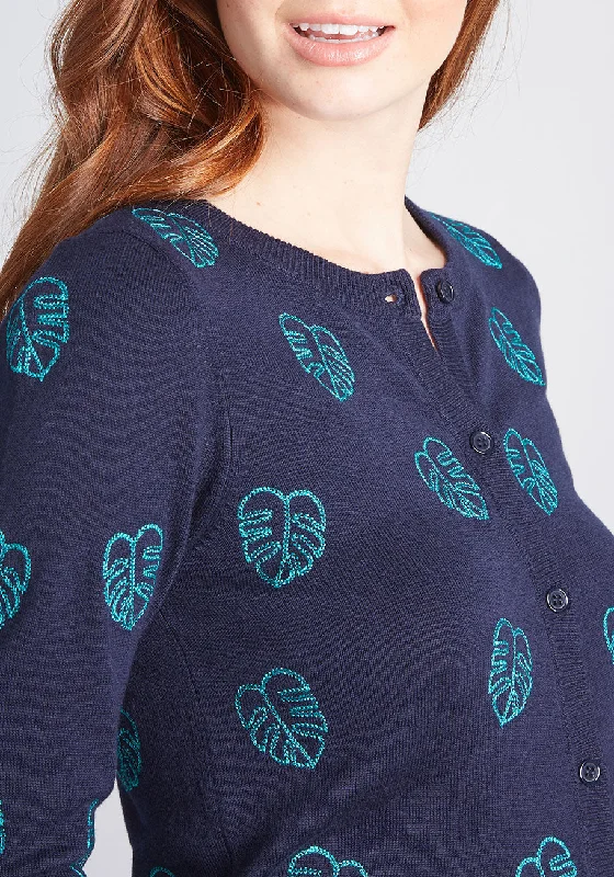 Monstera Mania Embroidered Cardigan