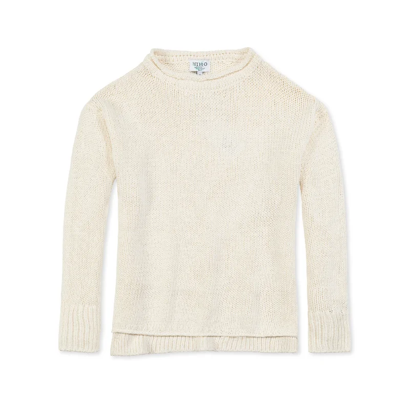 Relaxed Crew Sweater - Mainsail White