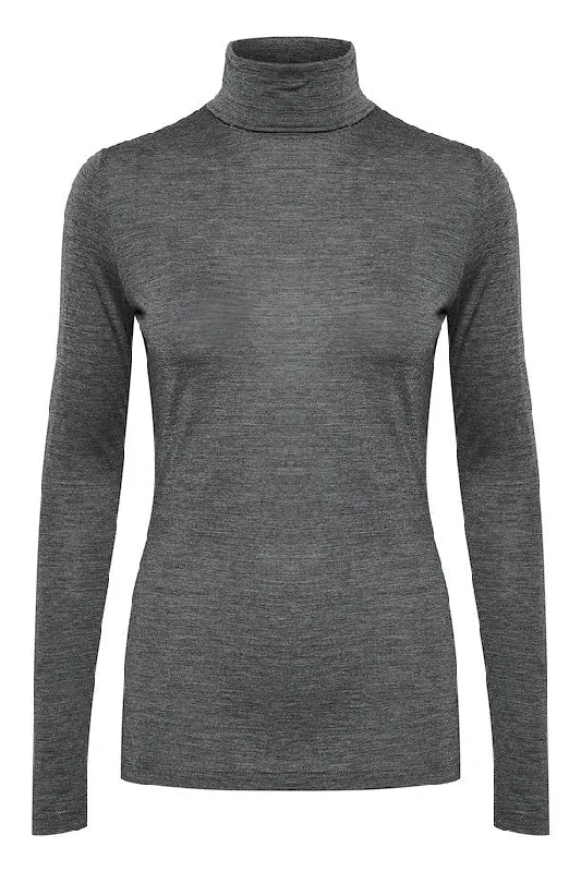 EW The Dgrey Melange Rollneck Top