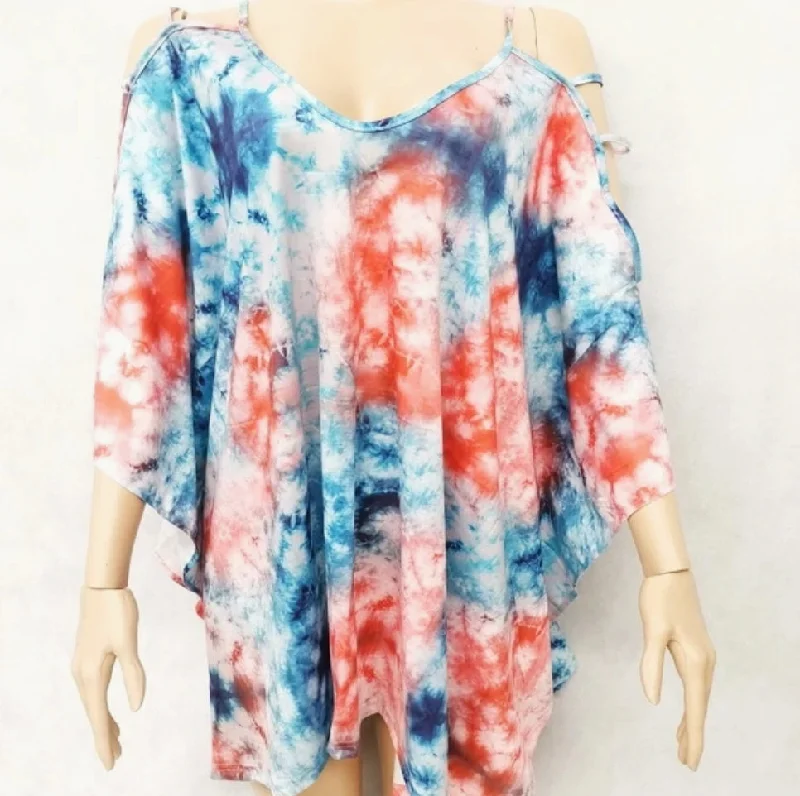 Tie Dyed Top Free Size Blue Pink