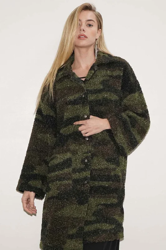 Astor Sherpa Coat - Camouflage