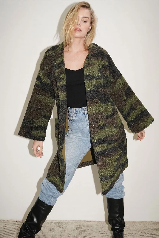 Astor Sherpa Coat - Camouflage