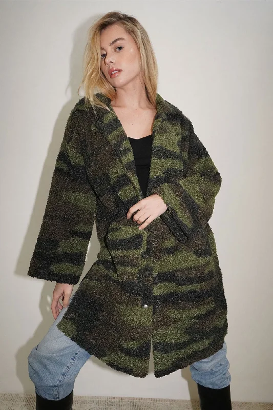 Astor Sherpa Coat - Camouflage