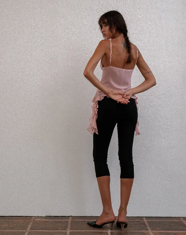 Daytona Ruffle Top in Chiffon Pink