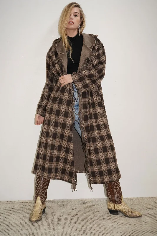 Dutton Plaid Coat - Brown Plaid