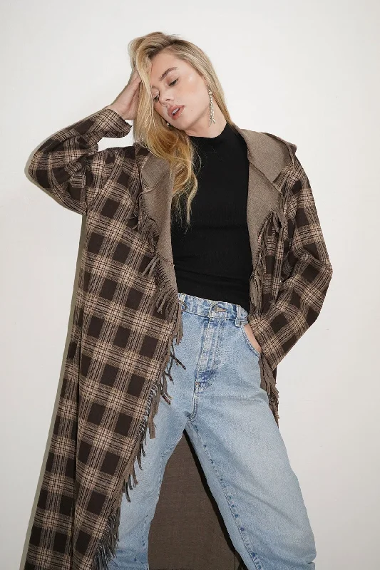 Dutton Plaid Coat - Brown Plaid