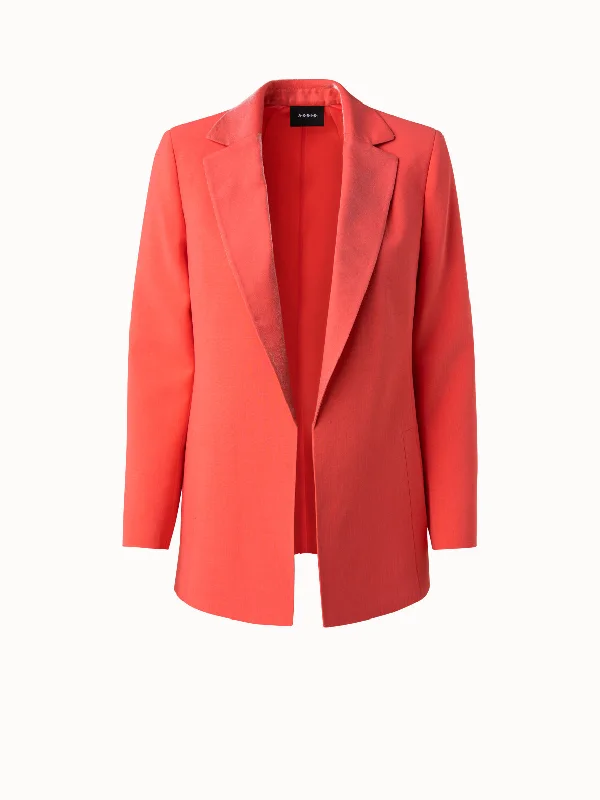 Ekka Wool Double Face Jacket With Lurex Lapel