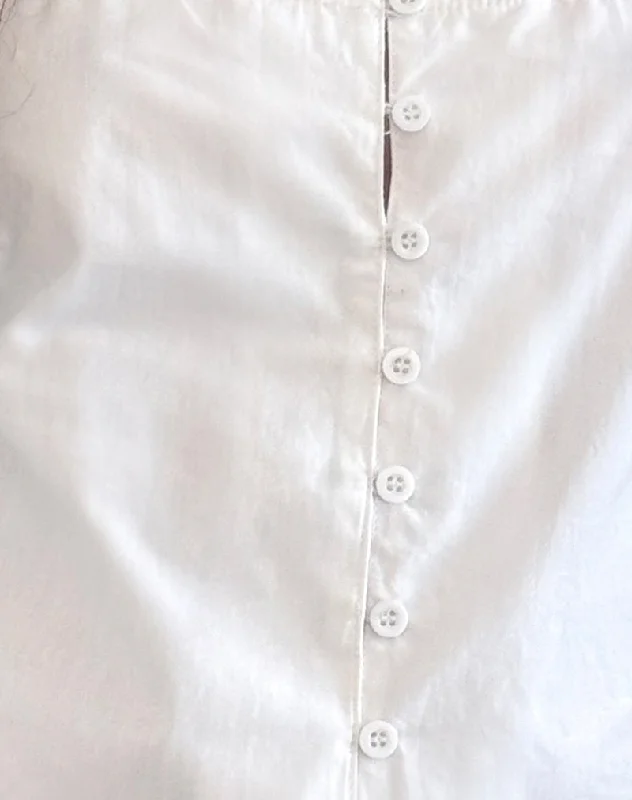 Fawn Top in Poplin White