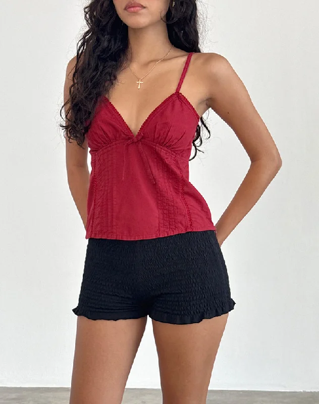 Jepuni Cami Top in Adrenaline Red