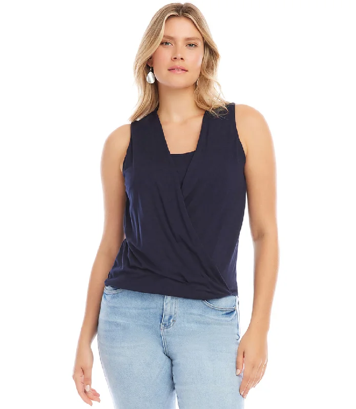 Layered Drape Front Top