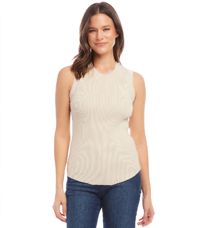 Ribbed Sleeveless Sweater Tank