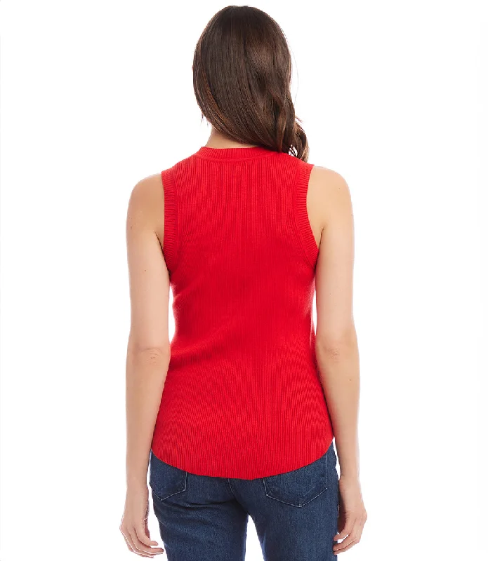 Ribbed Sleeveless Sweater Tank