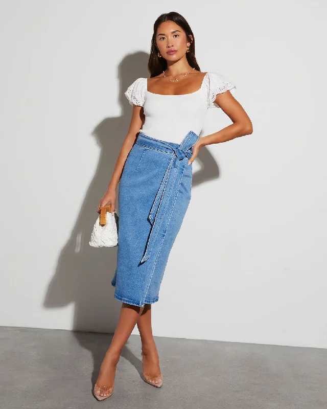 Sadie Eyelet Short Sleeve Top