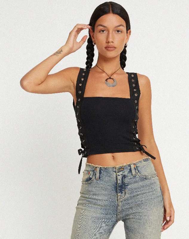 Wati Crop Top in Black