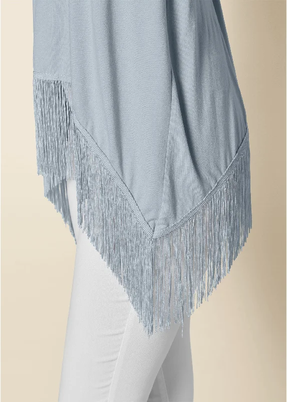 Fringe detail top - Light Blue